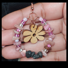 Load image into Gallery viewer, Vintage Wooden Flower Diffuser Earrings/ Pink Ombre