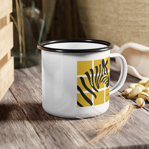 Botswanan Zebra Enamel Camp Cup